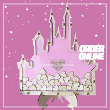 Load image into Gallery viewer, Fairytale Castle Wish Drop Box - Wedding or Quinceañera Guest Book Sign Alternative