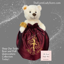 Load image into Gallery viewer, Embroidered Ballerina Quinceañera Teddy Bear