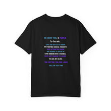 Load image into Gallery viewer, In Honor of Our Nathan - Tee Shirt - Unisex Garment-Dyed T-shirt for Mental Health Awareness, Support Tee, Suicide Prevention Shirt, Out of the Darkness Walk