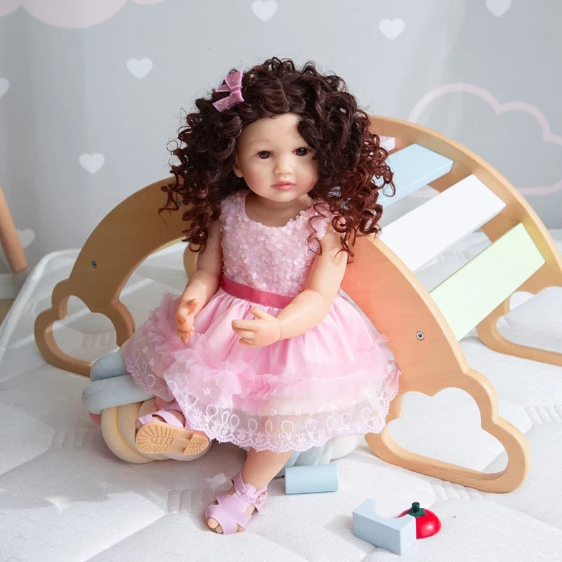 Flexible Real Soft Touch Baby Toddler Doll with Curly Locks