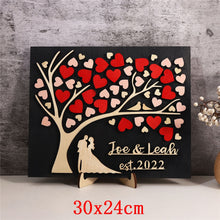 Load image into Gallery viewer, Personalized Tree Heart Design Wedding Guest Book Sign-In Frame