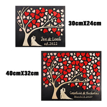 Load image into Gallery viewer, Personalized Tree Heart Design Wedding Guest Book Sign-In Frame