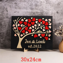 Load image into Gallery viewer, Personalized Tree Heart Design Wedding Guest Book Sign-In Frame