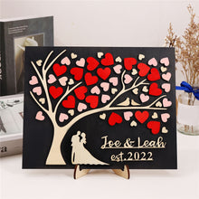 Load image into Gallery viewer, Personalized Tree Heart Design Wedding Guest Book Sign-In Frame