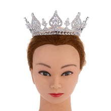 Load image into Gallery viewer, Hearts of Luxury Elegant Cubic Zirconia Crown - High-Quality Zircon