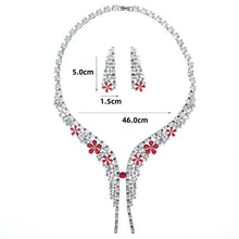 Load image into Gallery viewer, Luxuriously Decadent Cubic Zircon Necklace and Earring Set