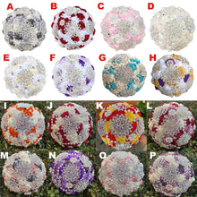 Load image into Gallery viewer, Elegant Custom Ribbon Silk Bouquets with Faux Pearls and Beaded Crystal Brooches