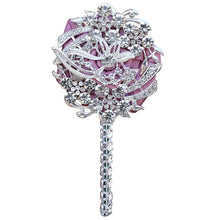 Load image into Gallery viewer, Luxury Full Satin Ribbon and Crystal Jeweled-Adorned Boutonniere