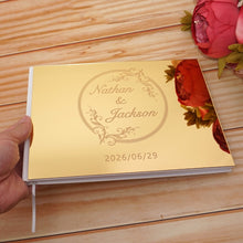 Load image into Gallery viewer, Personalized Acrylic Mirror Party Guest Book with Custom Names And Date