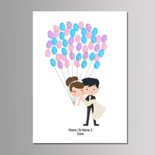 Load image into Gallery viewer, Customized Fingerprint Tree Guest Book Sign-In Idea - Wedding Party Decoration DIY Canvas Painting -Anniversary Gift