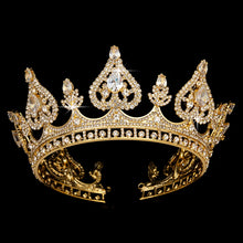 Load image into Gallery viewer, Hearts of Luxury Elegant Cubic Zirconia Crown - High-Quality Zircon