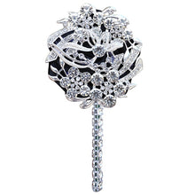Load image into Gallery viewer, Luxury Full Satin Ribbon and Crystal Jeweled-Adorned Boutonniere