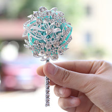Load image into Gallery viewer, Luxury Full Satin Ribbon and Crystal Jeweled-Adorned Boutonniere