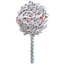 Load image into Gallery viewer, Luxury Full Satin Ribbon and Crystal Jeweled-Adorned Boutonniere