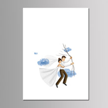 Load image into Gallery viewer, Customized Fingerprint Tree Guest Book Sign-In Idea - Wedding Party Decoration DIY Canvas Painting -Anniversary Gift