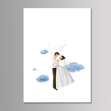 Load image into Gallery viewer, Customized Fingerprint Tree Guest Book Sign-In Idea - Wedding Party Decoration DIY Canvas Painting -Anniversary Gift