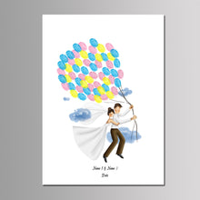 Load image into Gallery viewer, Customized Fingerprint Tree Guest Book Sign-In Idea - Wedding Party Decoration DIY Canvas Painting -Anniversary Gift