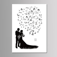 Load image into Gallery viewer, Customized Fingerprint Tree Guest Book Sign-In Idea - Wedding Party Decoration DIY Canvas Painting -Anniversary Gift