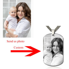 Load image into Gallery viewer, Custom Made-Titanium Steel Photo Medallion Pendant Necklace-Personalized Jewelry-Wedding Gift