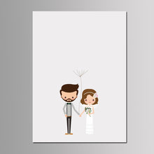 Load image into Gallery viewer, Customized Fingerprint Tree Guest Book Sign-In Idea - Wedding Party Decoration DIY Canvas Painting -Anniversary Gift