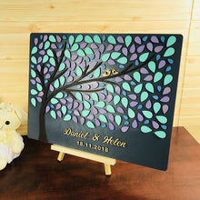 Load image into Gallery viewer, Personalized 3D Tree and Birdies Wedding Guest Book Alternative For Wedding Unique Guest Book Gift - Wedding Decor