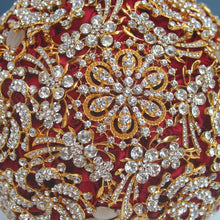 Load image into Gallery viewer, Super Luxurious Crystal Brooch Adorned Silk Ribbon Bouquet