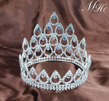 Load image into Gallery viewer, High Full Regalia Queen Princess Bridal Crown Headpiece for a Bride or a Quinceanera