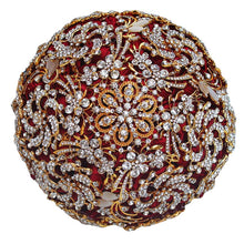 Load image into Gallery viewer, Super Luxurious Crystal Brooch Adorned Silk Ribbon Bouquet