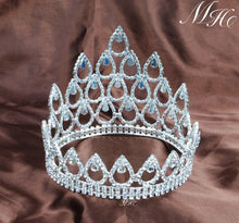 Load image into Gallery viewer, High Full Regalia Queen Princess Bridal Crown Headpiece for a Bride or a Quinceanera