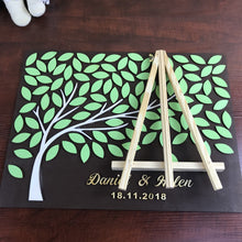 Load image into Gallery viewer, Personalized Name and Date 3D Tree Wedding Guest Book Sign-In Frame - Custom Guest Book Idea - Reception Decor