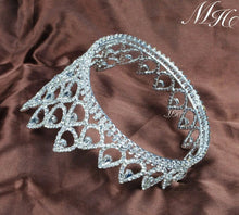 Load image into Gallery viewer, High Full Regalia Queen Princess Bridal Crown Headpiece for a Bride or a Quinceanera