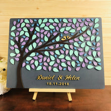 Load image into Gallery viewer, Personalized 3D Tree and Birdies Wedding Guest Book Alternative For Wedding Unique Guest Book Gift - Wedding Decor