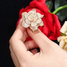 Load image into Gallery viewer, Big Rose Flower Shape Bangle and Ring Sets - Bridal Party Gifts