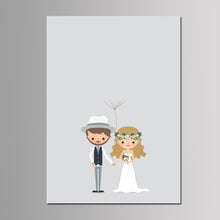 Load image into Gallery viewer, Customized Fingerprint Tree Guest Book Sign-In Idea - Wedding Party Decoration DIY Canvas Painting -Anniversary Gift