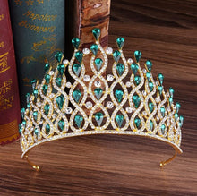 Load image into Gallery viewer, Luxury Waves of Glitter Royal Tiara-Crown for Bride or Quinceanera - Prom - Pageant