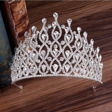 Load image into Gallery viewer, Luxury Waves of Glitter Royal Tiara-Crown for Bride or Quinceanera - Prom - Pageant