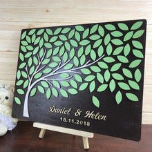 Load image into Gallery viewer, Personalized Name and Date 3D Tree Wedding Guest Book Sign-In Frame - Custom Guest Book Idea - Reception Decor