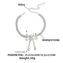 Load image into Gallery viewer, Crystal Rhinestone Bow Pendant Choker Necklace and Other Styles -Gifts For Any Occasion-Bridesmaids-Wedding Accessories