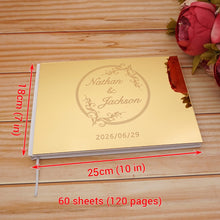 Load image into Gallery viewer, Personalized Acrylic Mirror Party Guest Book with Custom Names And Date