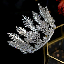 Load image into Gallery viewer, Burst of Glamour Bridal Cubic Zirconia Crystal Crown