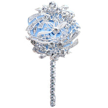 Load image into Gallery viewer, Luxury Full Satin Ribbon and Crystal Jeweled-Adorned Boutonniere