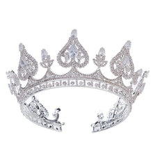 Load image into Gallery viewer, Hearts of Luxury Elegant Cubic Zirconia Crown - High-Quality Zircon