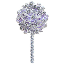 Load image into Gallery viewer, Luxury Full Satin Ribbon and Crystal Jeweled-Adorned Boutonniere