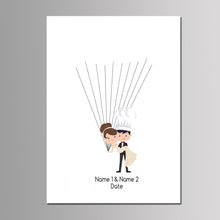 Load image into Gallery viewer, Customized Fingerprint Tree Guest Book Sign-In Idea - Wedding Party Decoration DIY Canvas Painting -Anniversary Gift