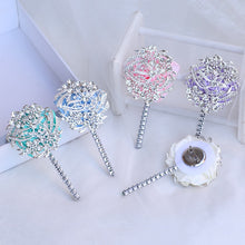 Load image into Gallery viewer, Luxury Full Satin Ribbon and Crystal Jeweled-Adorned Boutonniere