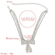 Load image into Gallery viewer, Crystal Rhinestone Bow Pendant Choker Necklace and Other Styles -Gifts For Any Occasion-Bridesmaids-Wedding Accessories