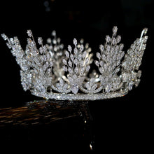 Load image into Gallery viewer, Burst of Glamour Bridal Cubic Zirconia Crystal Crown