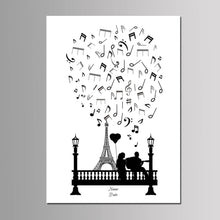 Load image into Gallery viewer, Customized Fingerprint Tree Guest Book Sign-In Idea - Wedding Party Decoration DIY Canvas Painting -Anniversary Gift