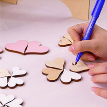 Load image into Gallery viewer, Personalized Customized Double Love Heart Photo Sign-in Wish Drop Frame - Wedding Guestbook Option