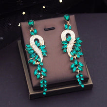 Load image into Gallery viewer, Highness Luxury Tiara and Earrings Set - Assorted Colors Available - Bridal Crown- Quinceanera